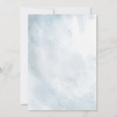 Invitation Dusty Blue Fine Art Calligraphy Style Mariage (Dos)