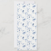 Invitation Dusty Blue Fine Art Floral Wedding Menu (Dos)