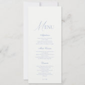 Invitation Dusty Blue Fine Art Floral Wedding Menu (Devant)