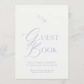 Invitation Dusty Blue Fine Art Guest Book Sign (Devant)
