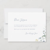 Invitation Dusty Blue Fleur sauvage serez-vous ma servante d' (Dos)