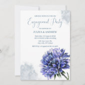 Invitation Dusty Blue Floral (Devant)