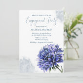 Invitation Dusty Blue Floral (Debout devant)