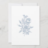 Invitation Dusty Blue Floral 25e anniversaire (Dos)