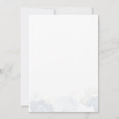 Invitation Dusty Blue Floral 80e fête d'anniversaire (Dos)