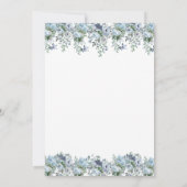 Invitation Dusty Blue Floral 80e fête d'anniversaire (Dos)