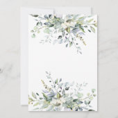 Invitation Dusty Blue Floral Baby dans le Baby shower de fleu (Dos)