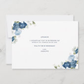 Invitation Dusty Blue Floral Bridesmaid Proposal Card (Dos)