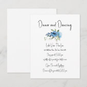 Invitation Dusty Blue Floral Charm Détails du Mariage (Devant / Derrière)