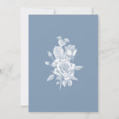 Invitation Dusty Blue Floral Mariage (Dos)
