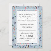 Invitation Dusty Blue Floral MARIAGE (Devant)