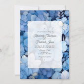 Invitation Dusty Blue Floral Mariage (Devant)