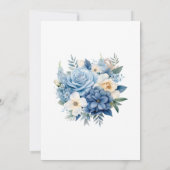 Invitation Dusty Blue Floral Mariage (Dos)