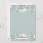 Invitation Dusty Blue Floral Mariage (Dos)