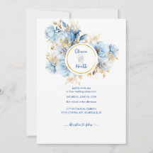 Dusty Blue Floral Mariage or