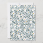 Invitation Dusty Blue Floral Modern Spring Bridal Shower (Dos)