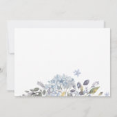 Invitation Dusty Blue Floral Serez-Vous Ma Femme D'Accueil (Dos)