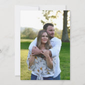 Invitation Dusty Blue Floral Wedding Enregistrer La Date Cart (Dos)