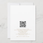 Invitation Dusty Blue Florals Gold Script QR Code Mariage (Dos)