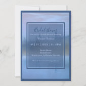 Invitation dusty blue forest landscape bridal shower (Devant)