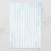 Invitation Dusty Blue French Stripe Wedding Table Number 6 (Dos)
