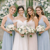 Invitation Dusty Blue French Wedding Attire Card 