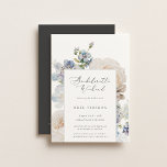 Invitation Dusty Blue Garden Floral Bachelorette Week-end<br><div class="desc">Elégante Cascade bleu jardin aquarelle cadre floral,  Bachelorette Invitation Weekend. Caractéristiques,  itinéraire du week-end sur le dos.</div>