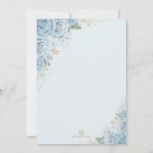 Invitation Dusty Blue Gold Quinceanera Mis Quince 15 Anos (Dos)