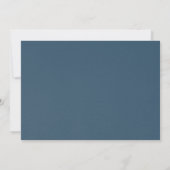 Invitation Dusty Blue Grey Moderne Aquarelle Mariage Floral (Dos)