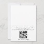 Invitation Dusty Blue Hydrangeas Embossed QR Code Wedding (Dos)