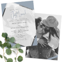 💍 ✨ Dusty Blue Just Love Décontracté Mariage