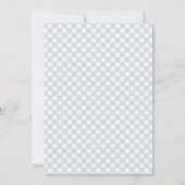 Invitation Dusty Blue Little Bunny Gingham Arch Baby Shower (Dos)