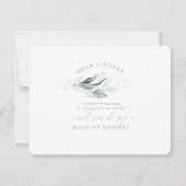 Invitation Dusty Blue Maid of Honor Bridesmaid Proposition (Devant)