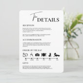 Invitation Dusty Blue Mariage Ordre des événements (Debout devant)