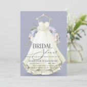 Invitation Dusty Blue Mariage robe Fête des mariées (Debout devant)