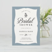 Invitation Dusty Blue Mariage Royal Classique (Debout devant)