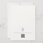 Invitation Dusty Blue Mariage Royal Classique (Dos)