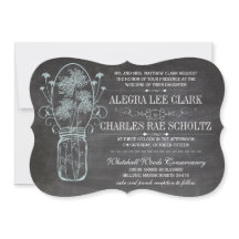 Dusty Blue Mason Jar Chalkboard Mariage