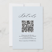 Invitation Dusty Blue Mauve Rose rose ardoise Mariage floral (Dos)