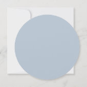 Invitation Dusty Blue Metallic Argent Boho 90e anniversaire (Dos)