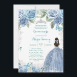 Invitation Dusty Blue Mexicaine fille Charra Mis Quince<br><div class="desc">Dusty Blue Mexican Girl Charra Mis Quince Invitation Mis Quince Anos,  15e anniversaire, </div>