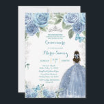 Invitation Dusty Blue Mexicaine fille Charra Mis Quince<br><div class="desc">Dusty Blue Mexican Girl Charra Mis Quince InvitationMis Quince Anos,  15e anniversaire, </div>