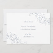 Invitation Dusty Blue Minimal Mariage Bridesmaid Proposition (Dos)