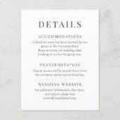 Invitation Dusty Blue Minimalist Elegant Wedding Details (Devant)