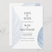 Invitation Dusty blue Minimalist Enregistrer l'invitation de  (Devant / Derrière)