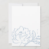 Invitation Dusty Blue Minimalist Mariage botanique (Dos)