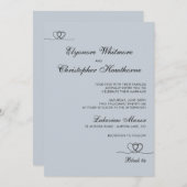 Invitation Dusty Blue Modern Chic Mix and Match Wedding (Devant / Derrière)