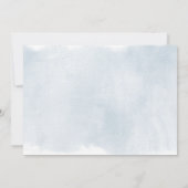 Invitation Dusty Blue Moderne Aquarelle Typographie Mariage (Dos)