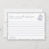 Invitation Dusty Blue Parfait Pear Fête des mariées Conseils  (Devant)