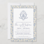 Invitation Dusty Blue Parfait Pear Nuit Avant Le Dîner Invita (Devant)